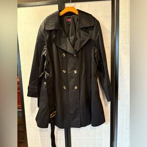 Gallery Woman 3X Black Double-Breasted Women's Coat